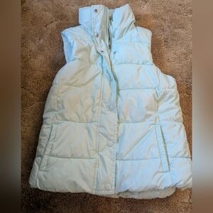 Old Navy Light Blue Quilted Puffer Vest